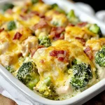 Keto Chicken and Broccoli Casserole With Bacon