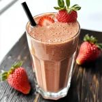 Keto Chocolate Strawberry Protein Smoothie