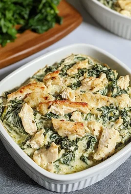 Keto Creamed Spinach and Chicken Casserole