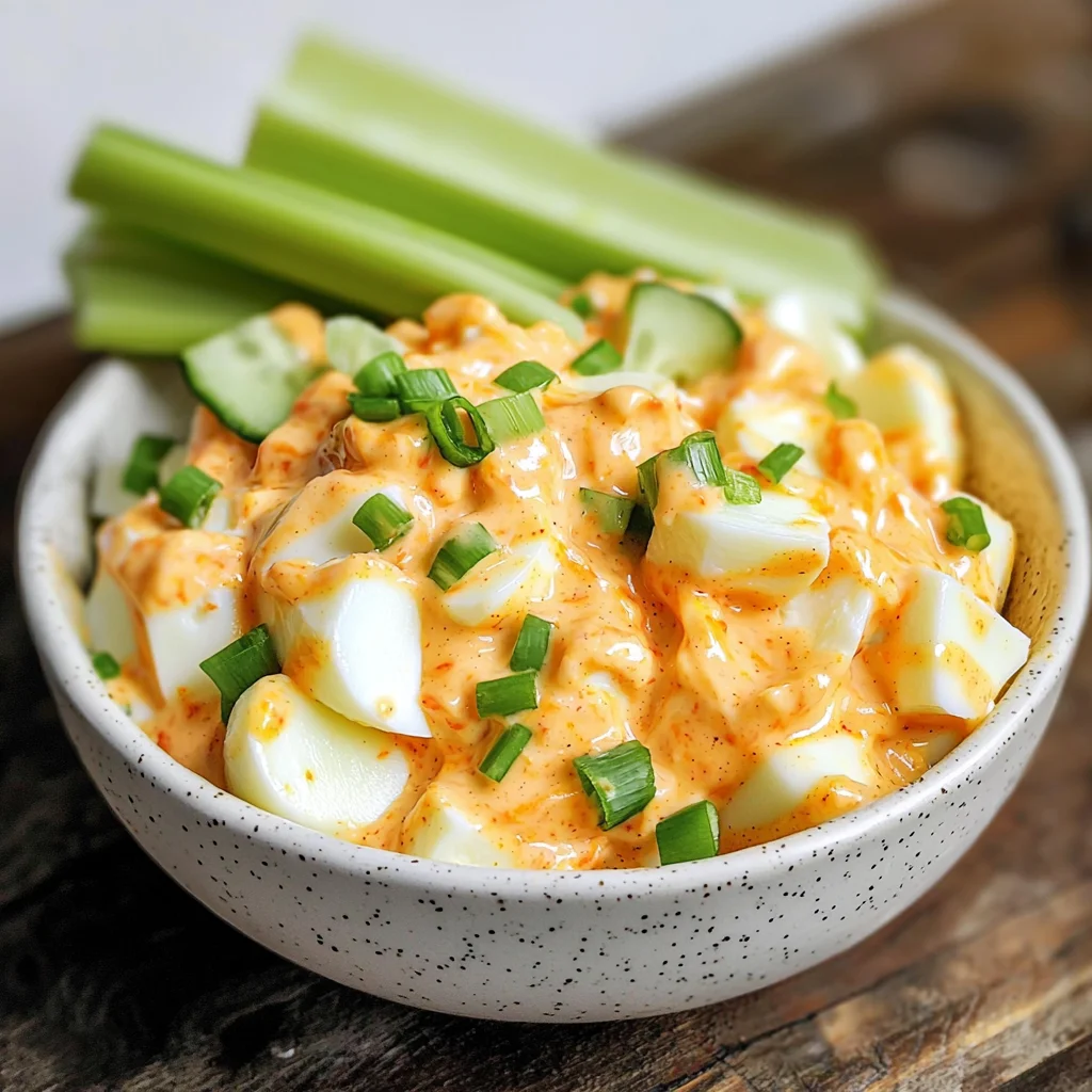 Keto Egg Salad With Buffalo Ranch Sauce