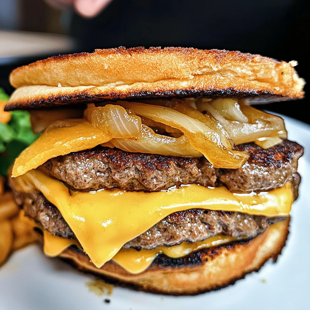 Keto Five Guys Cheeseburger Grilled Cheese