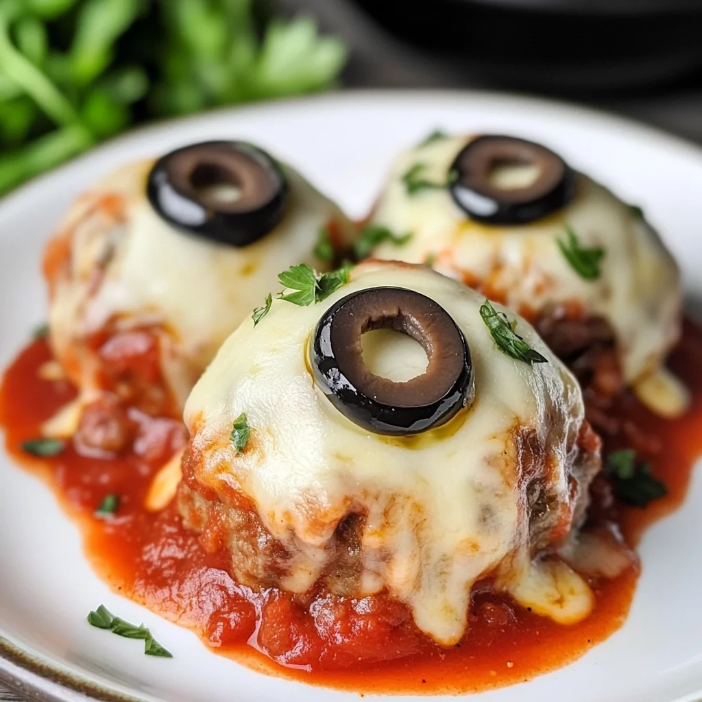 Keto Meatball Eyeballs