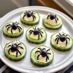 Keto Spider Cucumber Appetizer Bites