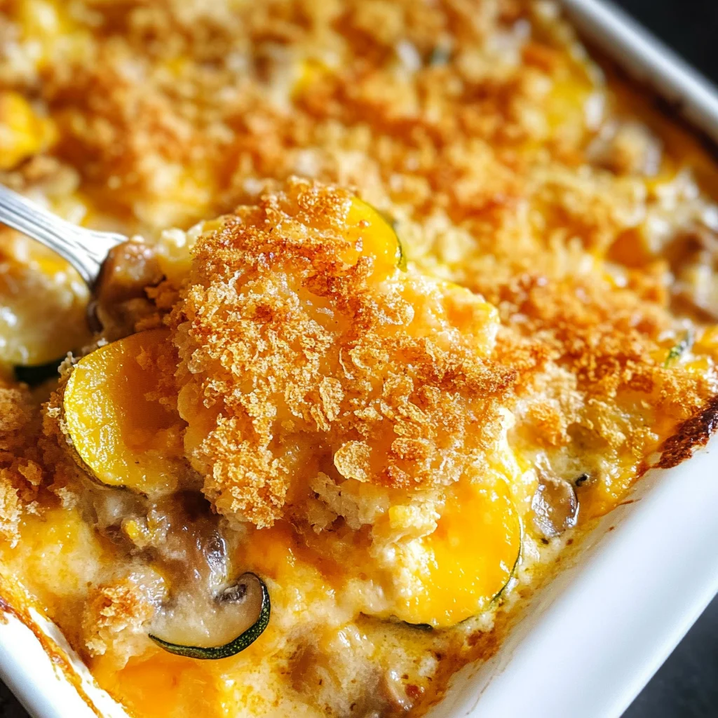 LOW CARB CHEESY SQUASH CASSEROLE
