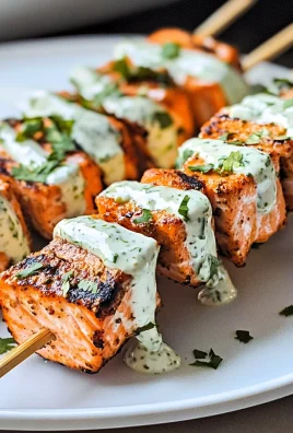 Low-Carb Cilantro Lime Salmon Skewers