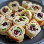 Low-Carb Cranberry Cream Cheese Pinwheels