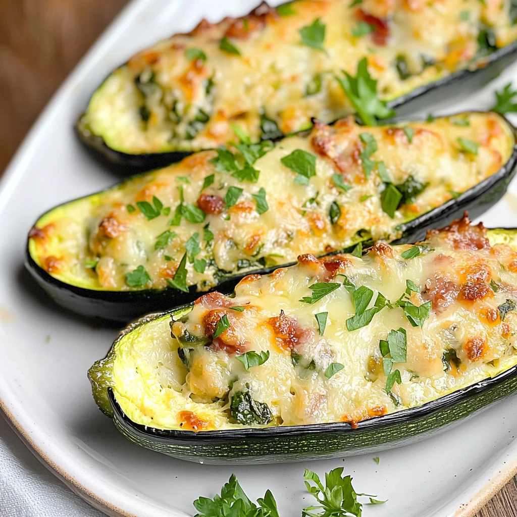 Low-Carb Parmesan Zucchini Boats
