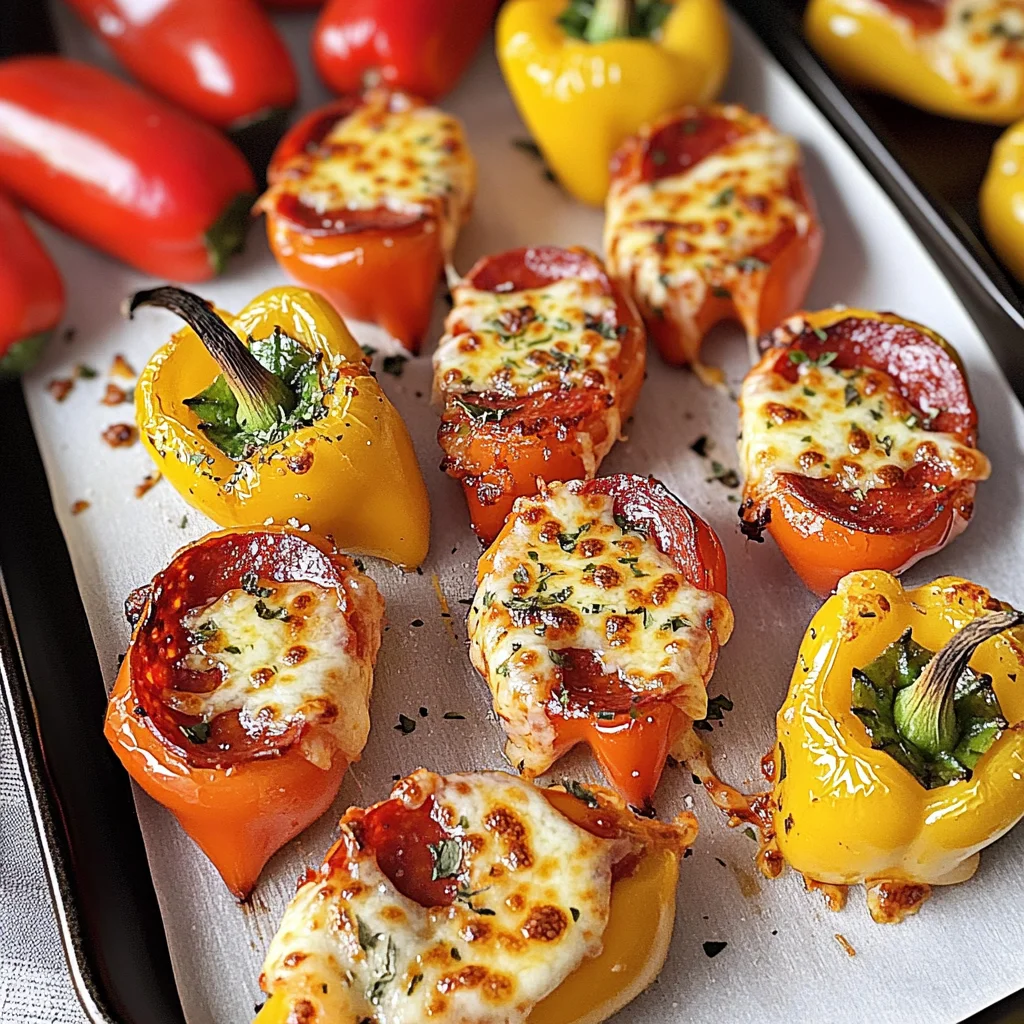 Low-Carb Pizza Pepper Poppers