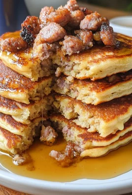 Low Carb Healthy Cottage Cheese Pancakes with Sausage