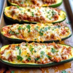 Low Carb Zucchini Lasagna Boats