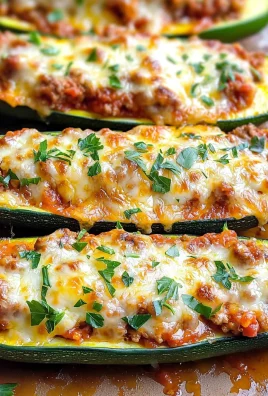 Low Carb Zucchini Lasagna Boats