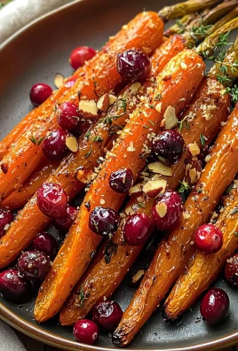Maple roasted carrots with cranberries