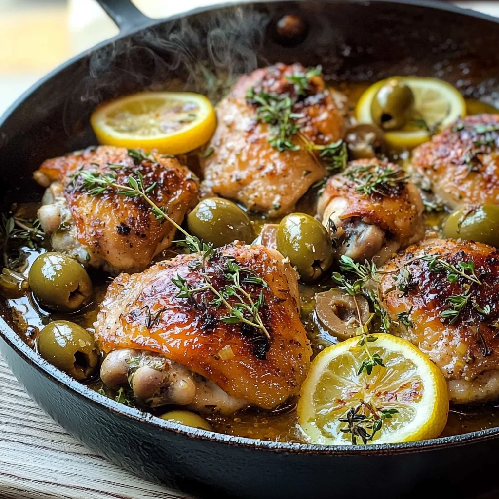 Mediterranean Chicken with Lemons and Olives