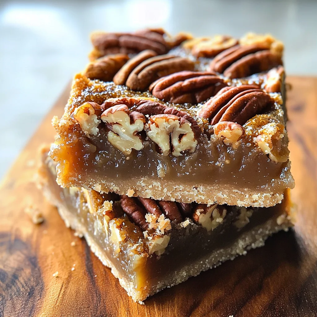 No Bake Keto Pecan Pie Bars