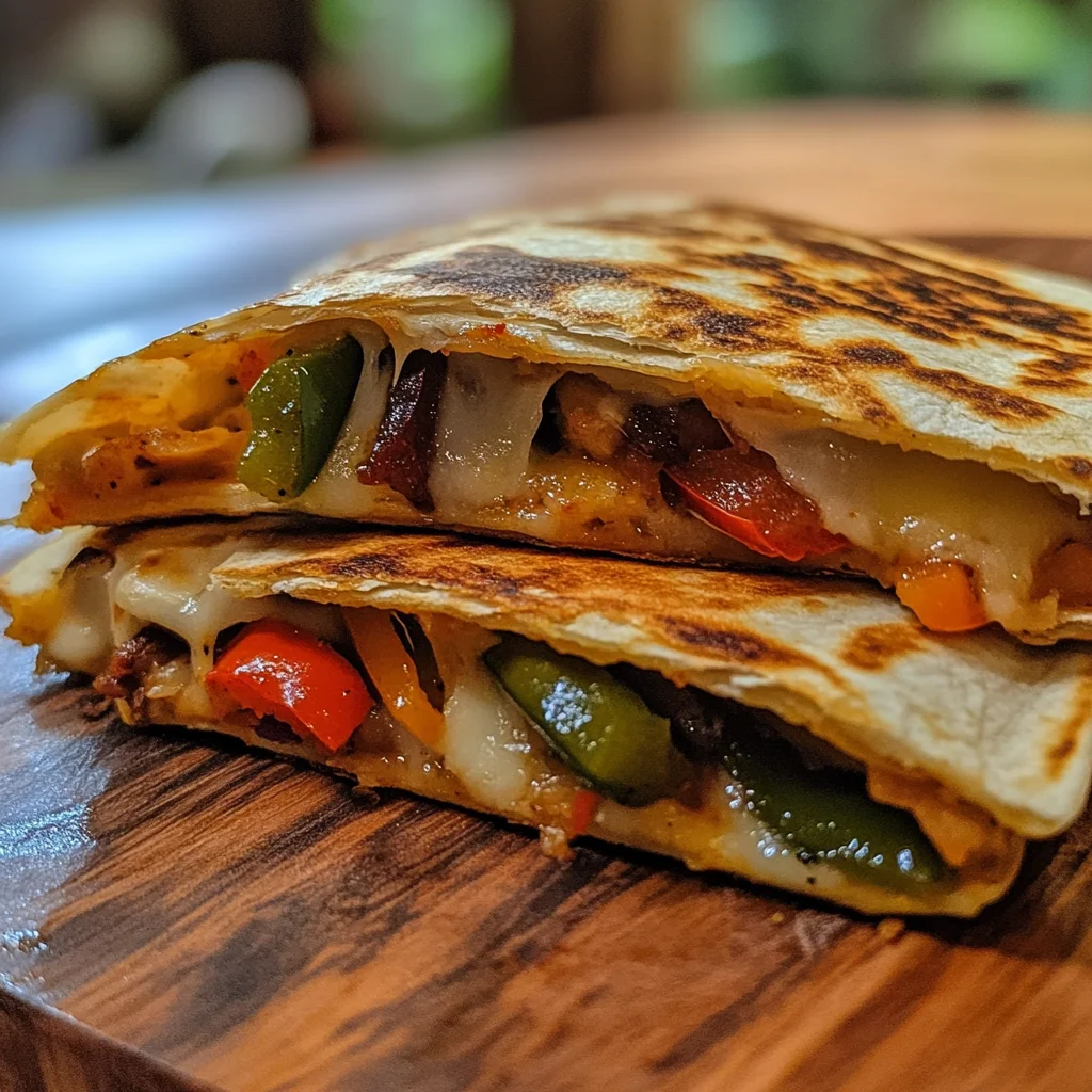 Roasted Chile Relleno Quesadilla (with Fajita Veggies) image 3