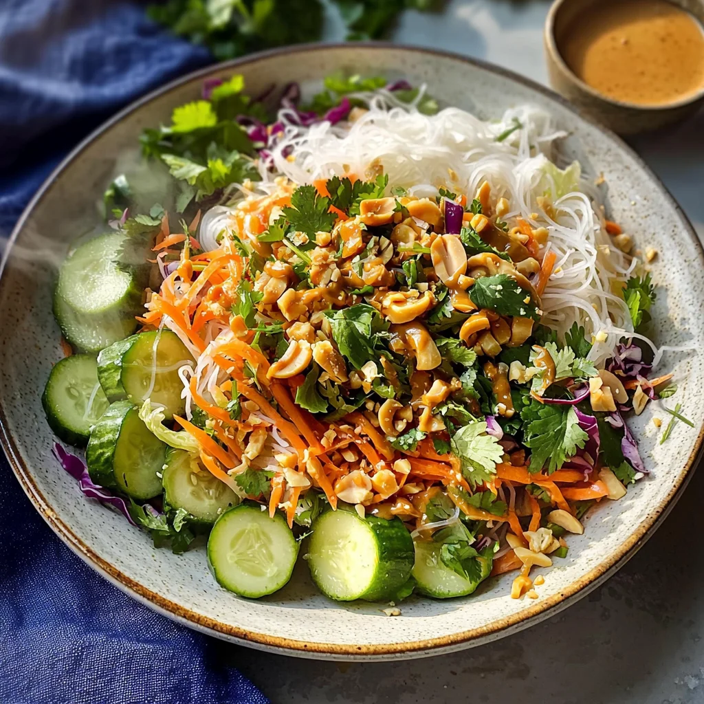 Spring Roll Salad with Peanut Dressing