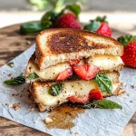 Strawberry Balsamic Brie Grilled Cheese