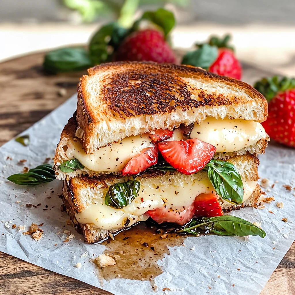 Strawberry Balsamic Brie Grilled Cheese