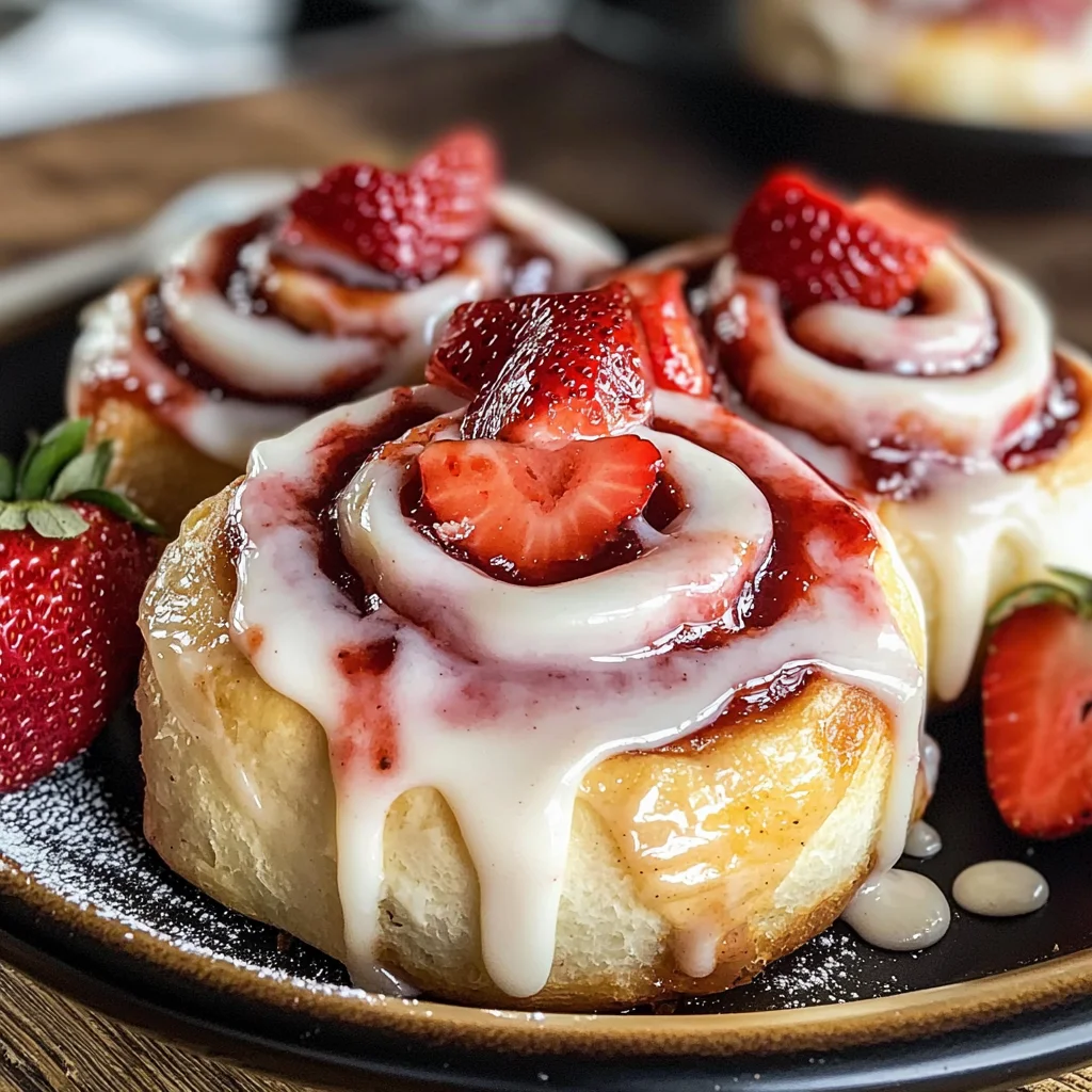 Strawberry Cheesecake Cinnabon Rolls