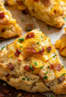 Air Fryer Apple Cheddar Bacon Scones