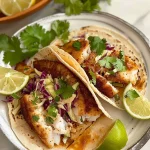 Air Fryer Fish Tacos with Cilantro Lime Slaw