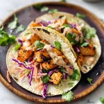 Air Fryer Salmon Tacos with Slaw