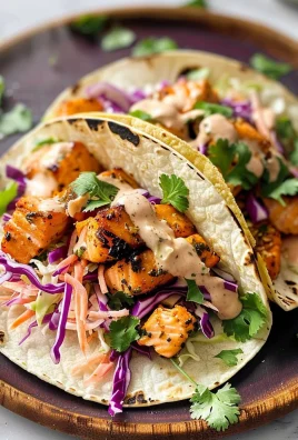 Air Fryer Salmon Tacos with Slaw