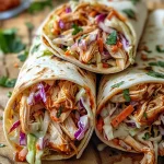 BBQ Chicken Coleslaw Wraps