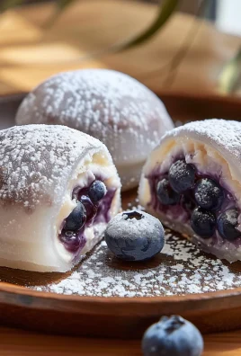 Blueberry Cream Mochi Buns