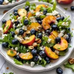 Blueberry Peach Feta Salad