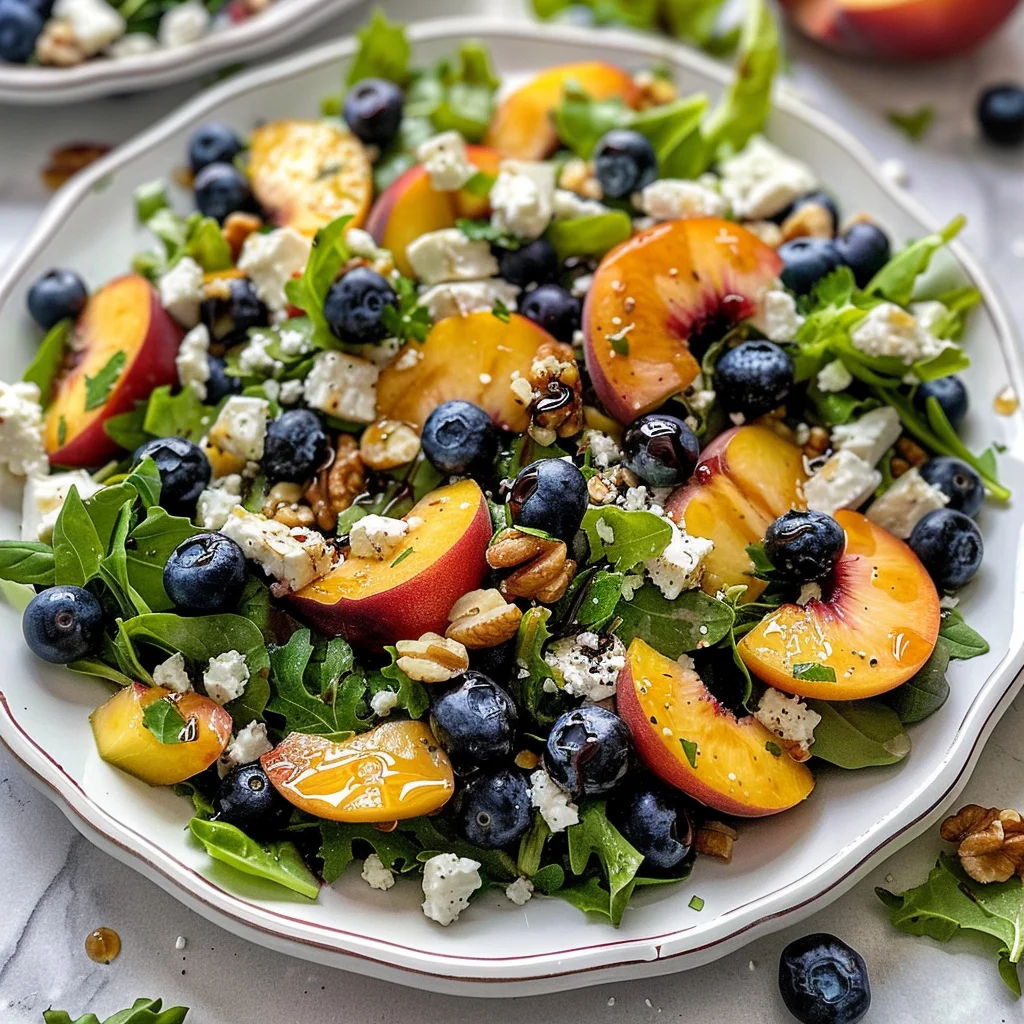 Blueberry Peach Feta Salad