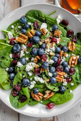 Blueberry Spinach Salad with Honey Balsamic Dressing