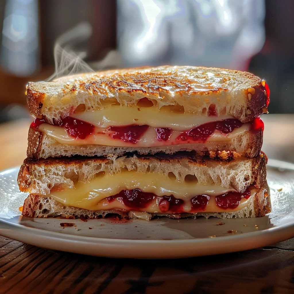 Brie & Raspberry Jam Grilled Cheese Sandwich