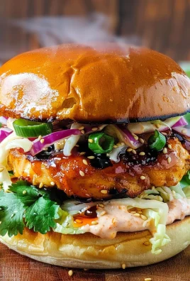 Chicken Teriyaki Burgers with Sesame Slaw
