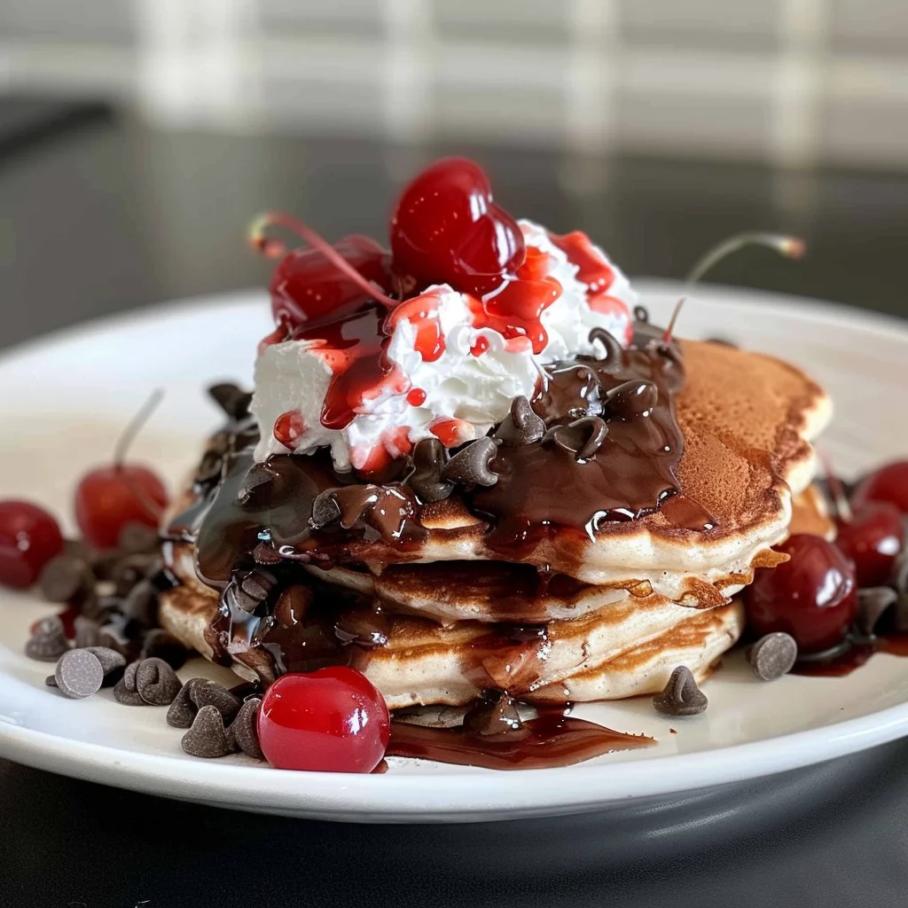 Chocolate Cherry Pancakes