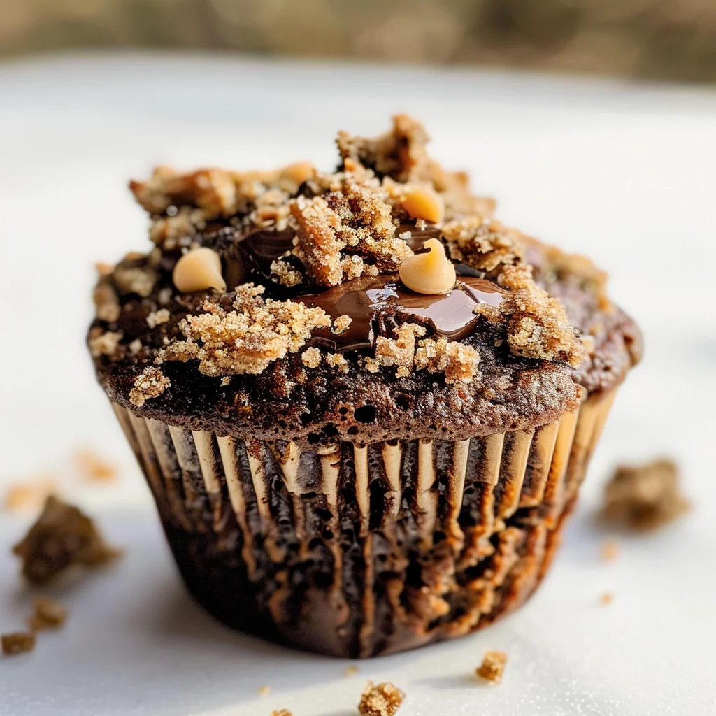 Chocolate Coffee Toffee Crunch Muffins