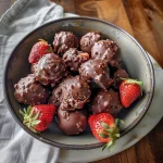 Chocolate Strawberry Frozen Yogurt Bites