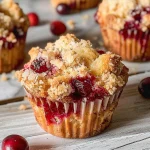Cranberry Orange Muffins with Streusel