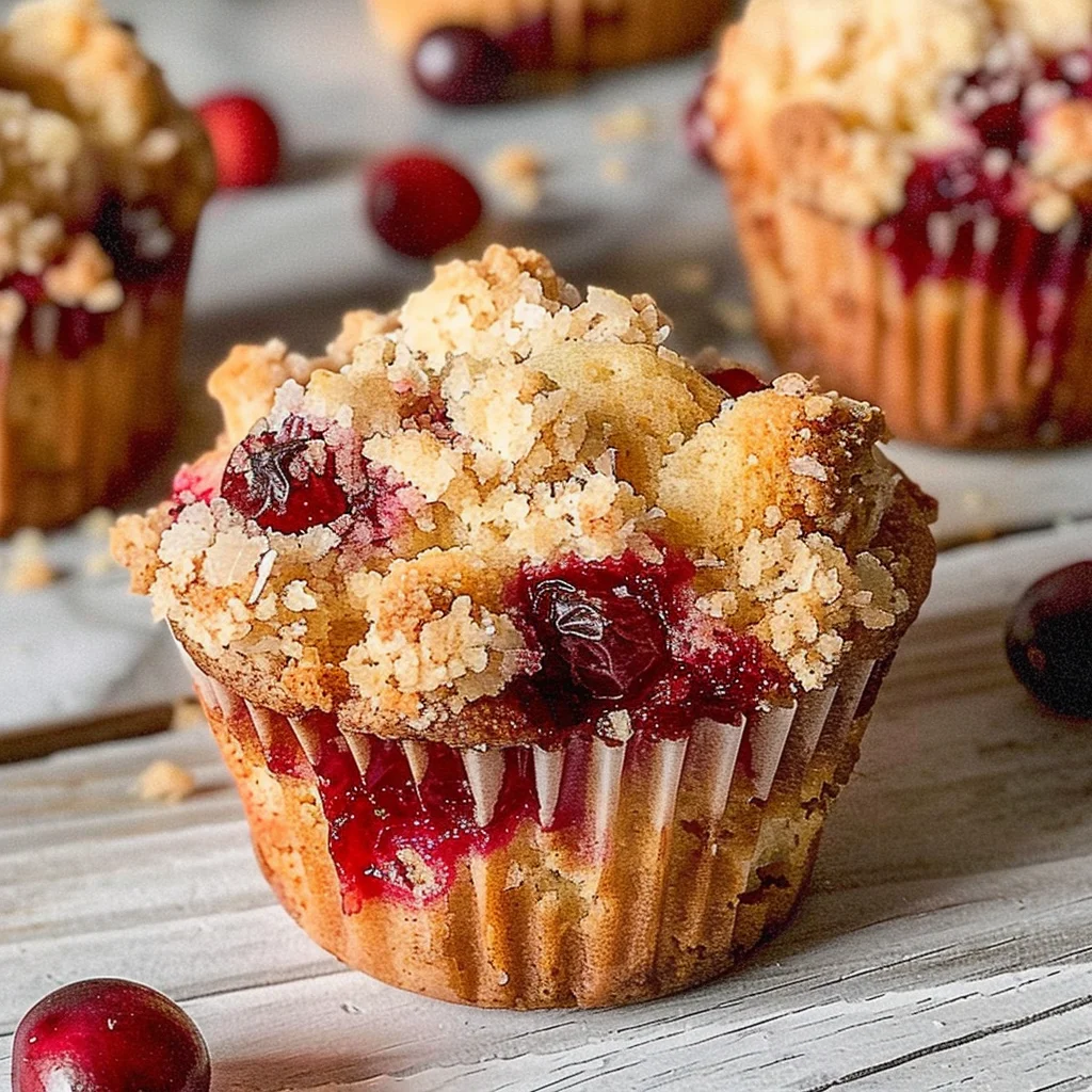 Cranberry Orange Muffins with Streusel
