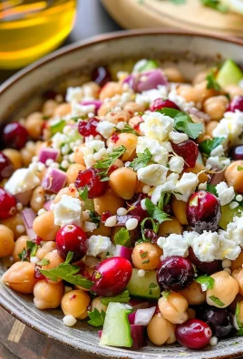 Feta & Cranberry Chickpeas with Lemon Vinaigrette – The Best 10-Minute Zesty Salad