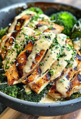 Grilled Chicken & Broccoli Bowls with Creamy Garlic Sauce Recipe