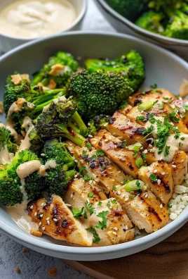 Grilled Chicken & Broccoli Bowls With Creamy Garlic Sauce Delight Your Taste Buds!