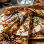 Hot Honey BBQ Chicken Quesadillas