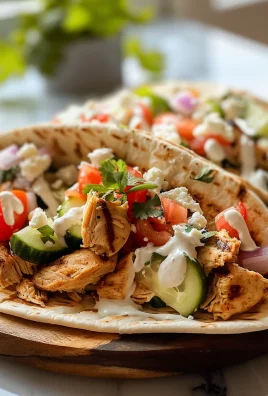 Mediterranean Chicken Pita Tacos
