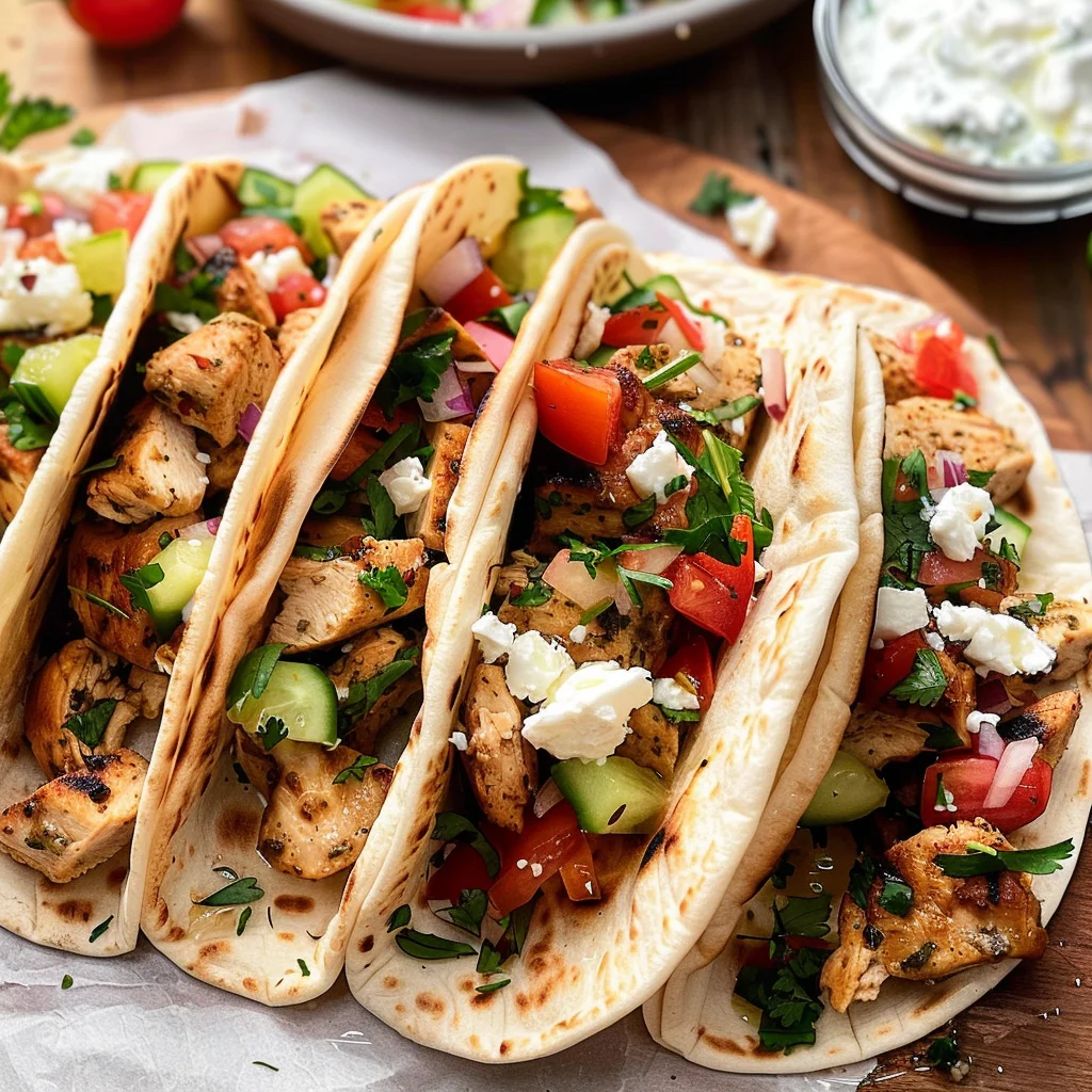 Mediterranean Chicken Tacos