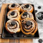 Oreo Cookies and Cream Cinnamon Rolls
