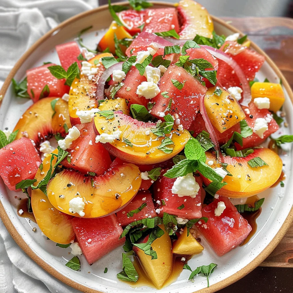 Peach Watermelon Salad: Refreshing Summer Delight Awaits!