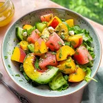Peach Watermelon Salad Without Feta