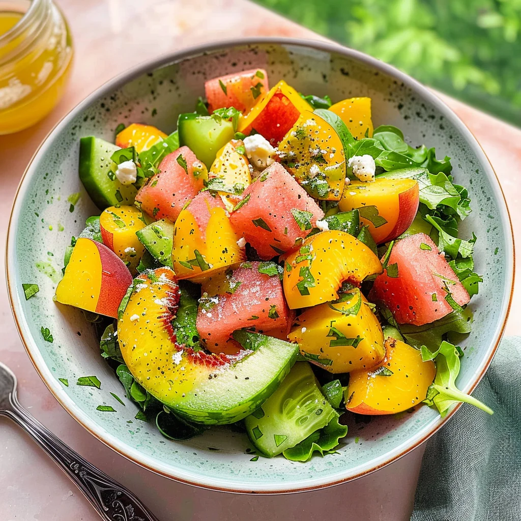 Peach Watermelon Salad Without Feta