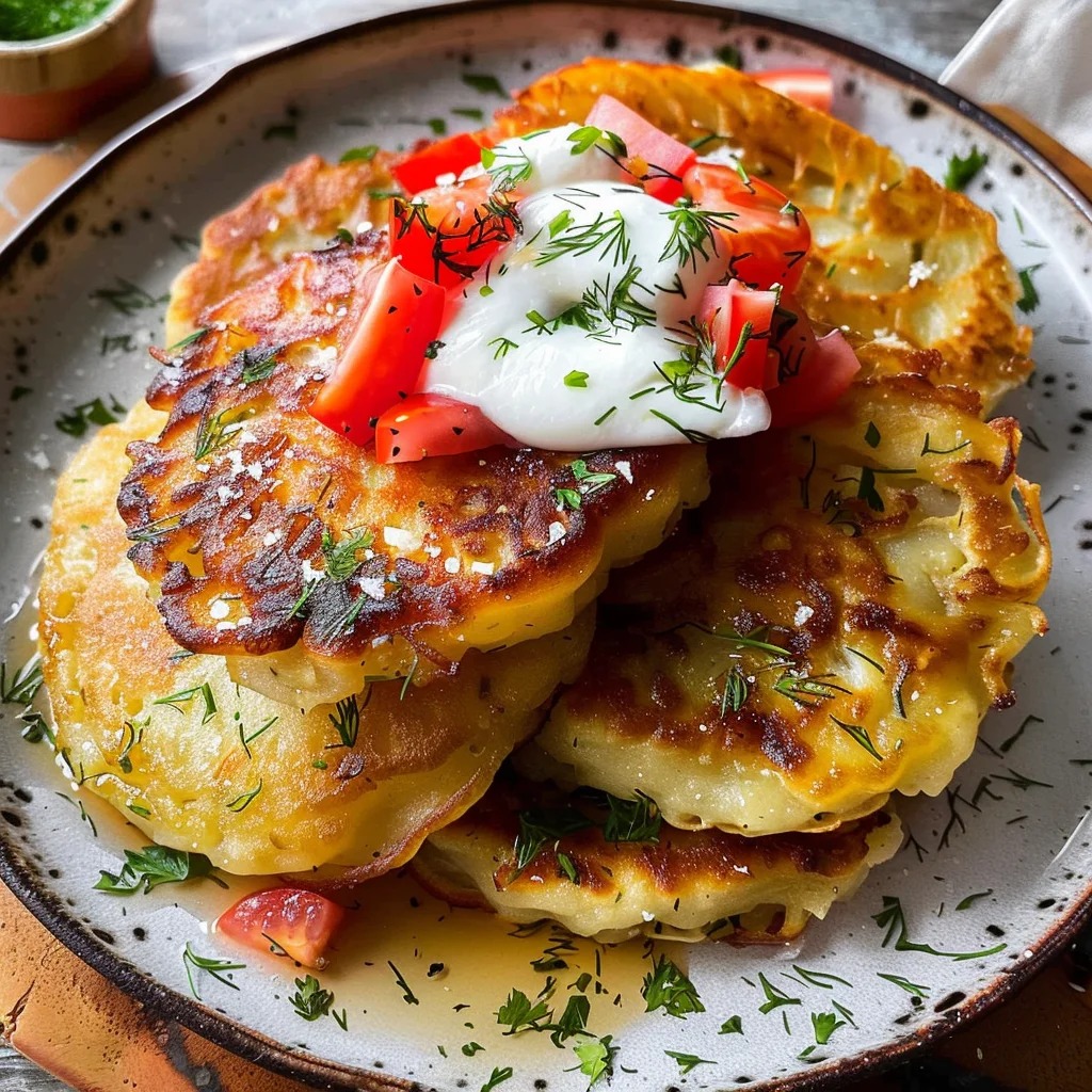 Potato and Onion Cheese Pancakes